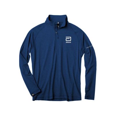 Jersey Quarter Zip:  Men - Blue